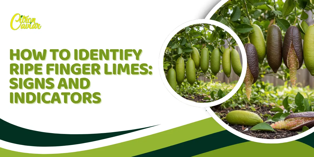 How to identify ripe finger limes